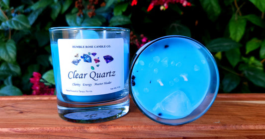 Clear Quartz Candle   8 Oz